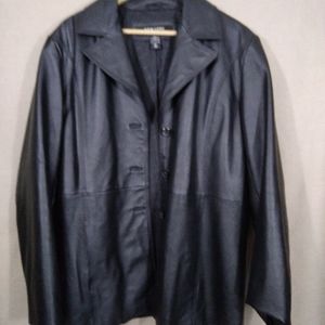 New York & Co  Black Leather Jacket Size XL